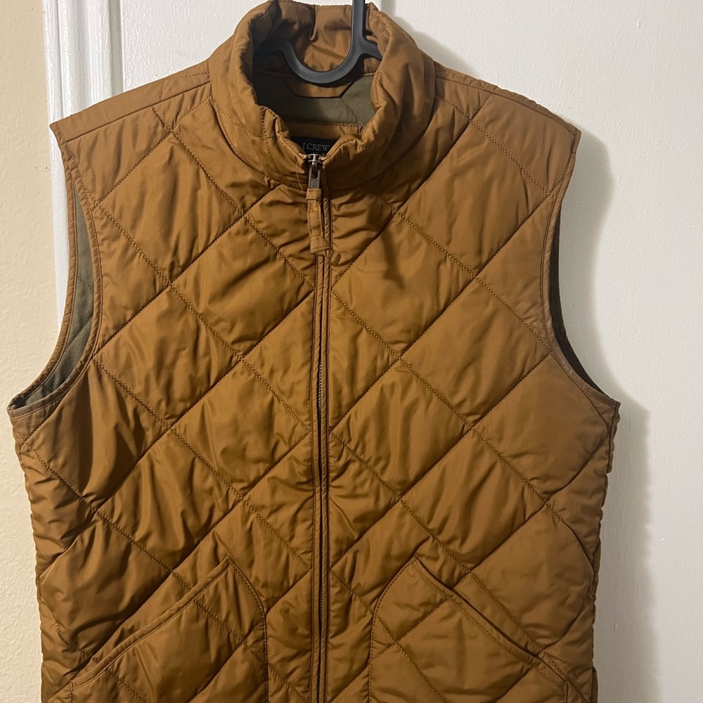 Mens j crew light weight vest jacket